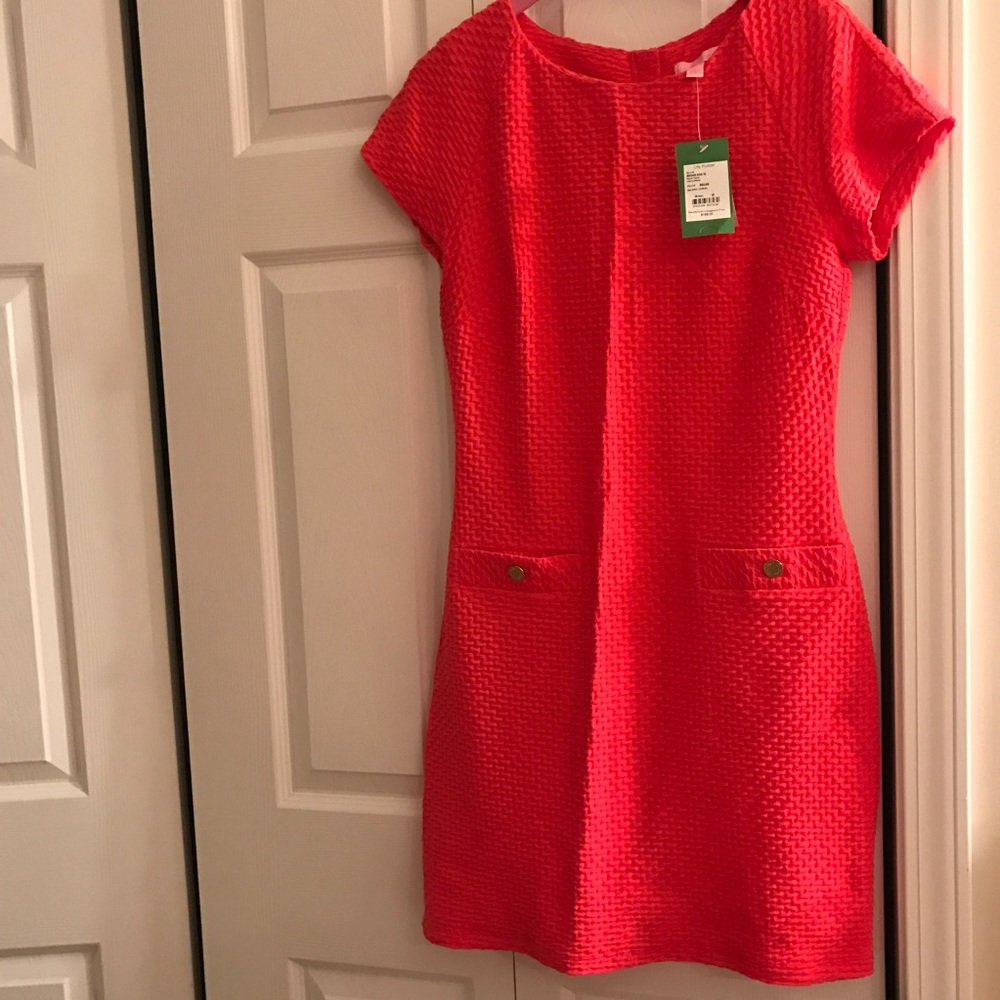 Lilly Pulitzer coral dress, M